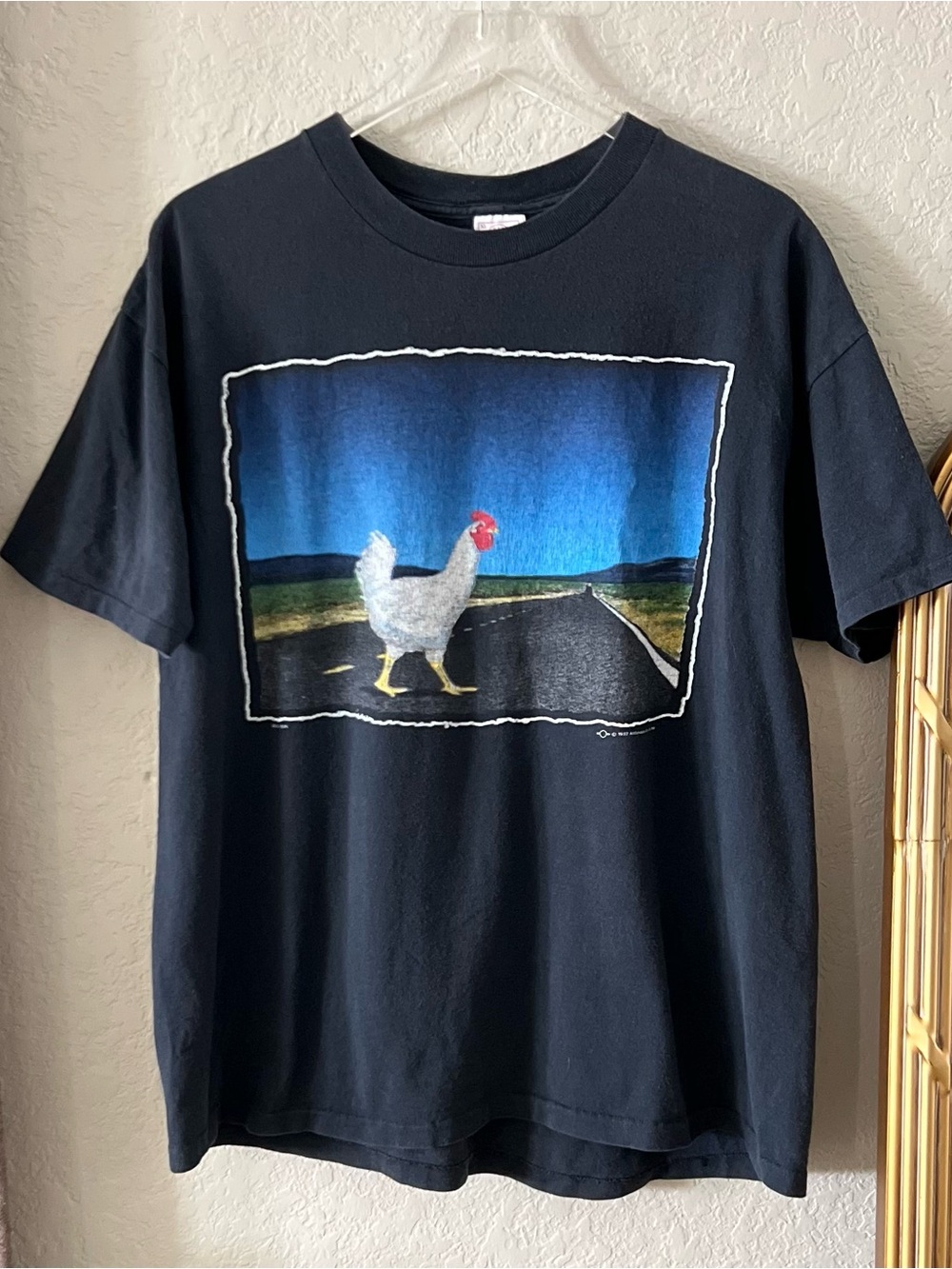 Vintage 1997 Budweiser Chicken Cross Shirt Size XL Made In USA Single Stitch